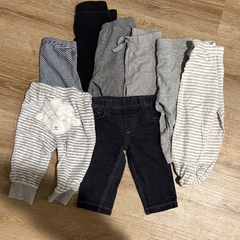 Assorted Baby Pants Set - 8 Boys or Gender Neutral